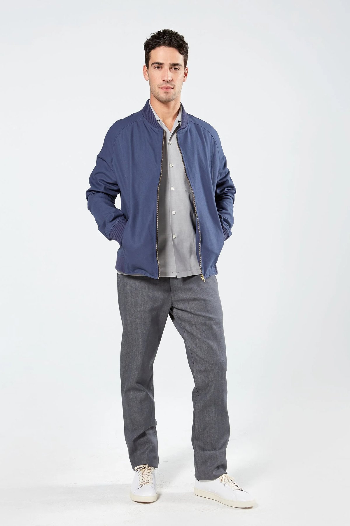 Navy Cotton Blazer Hospitality for Uniforms 1 Hotel by Finery.