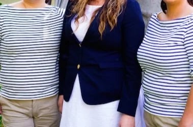 white blue striped t-shirt uniform for avalon palm springs by finery.