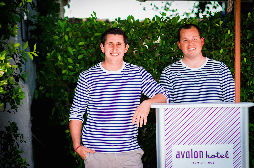 white blue striped shirts uniform for avalon palm springs by finery.
