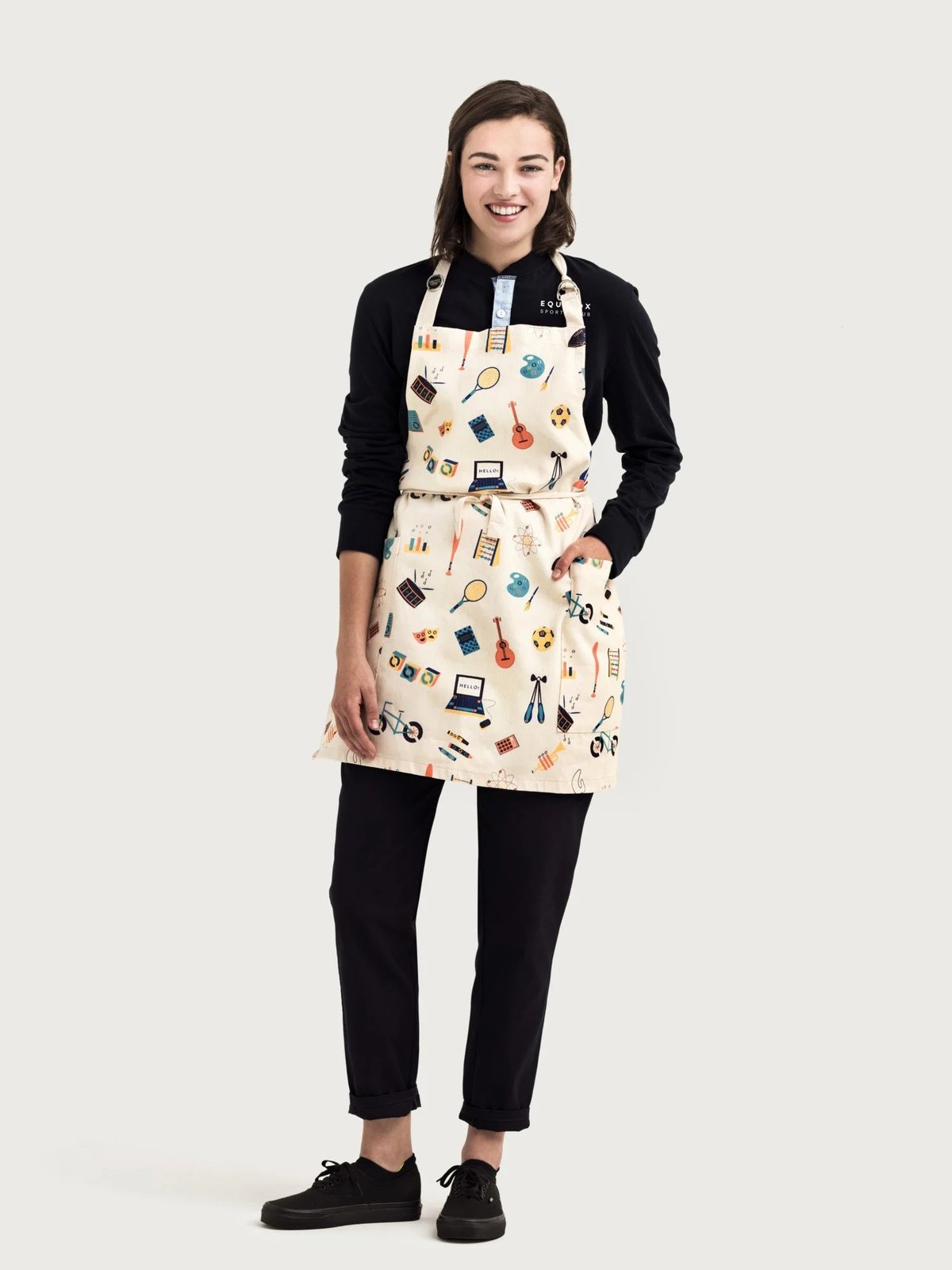pattern sports club bib apron uniform by equinox for finery.