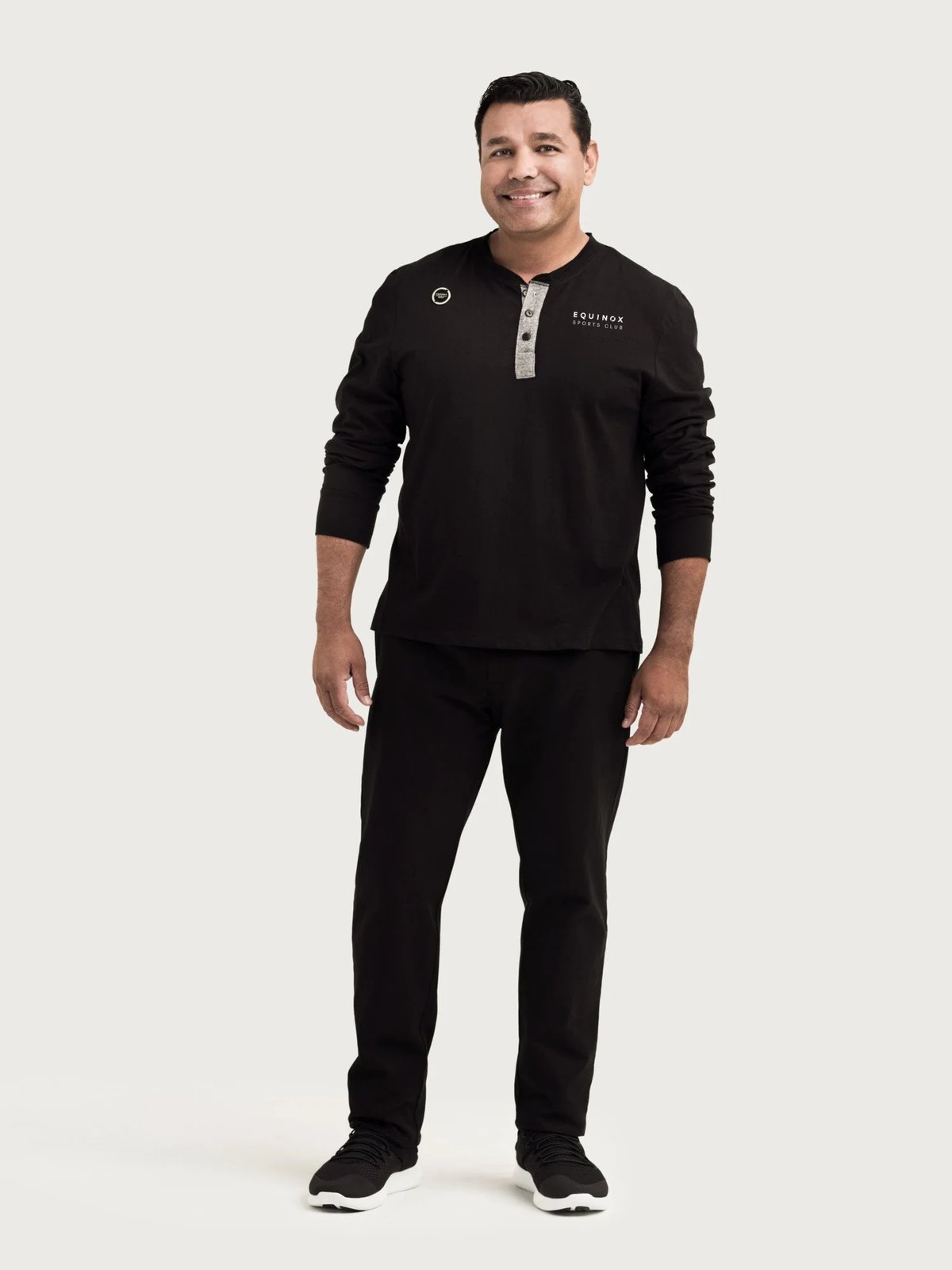 navy sports club henley black uniform for equinox by finery.