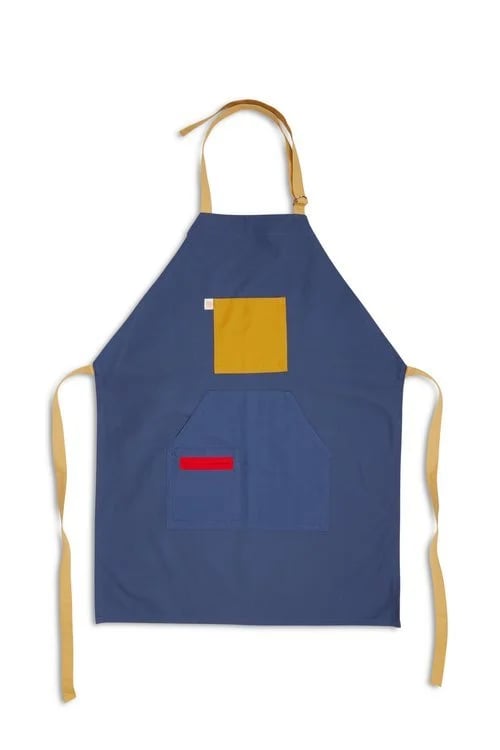 blue restaurant cotton canvas apron uniform for flavors from afar finery