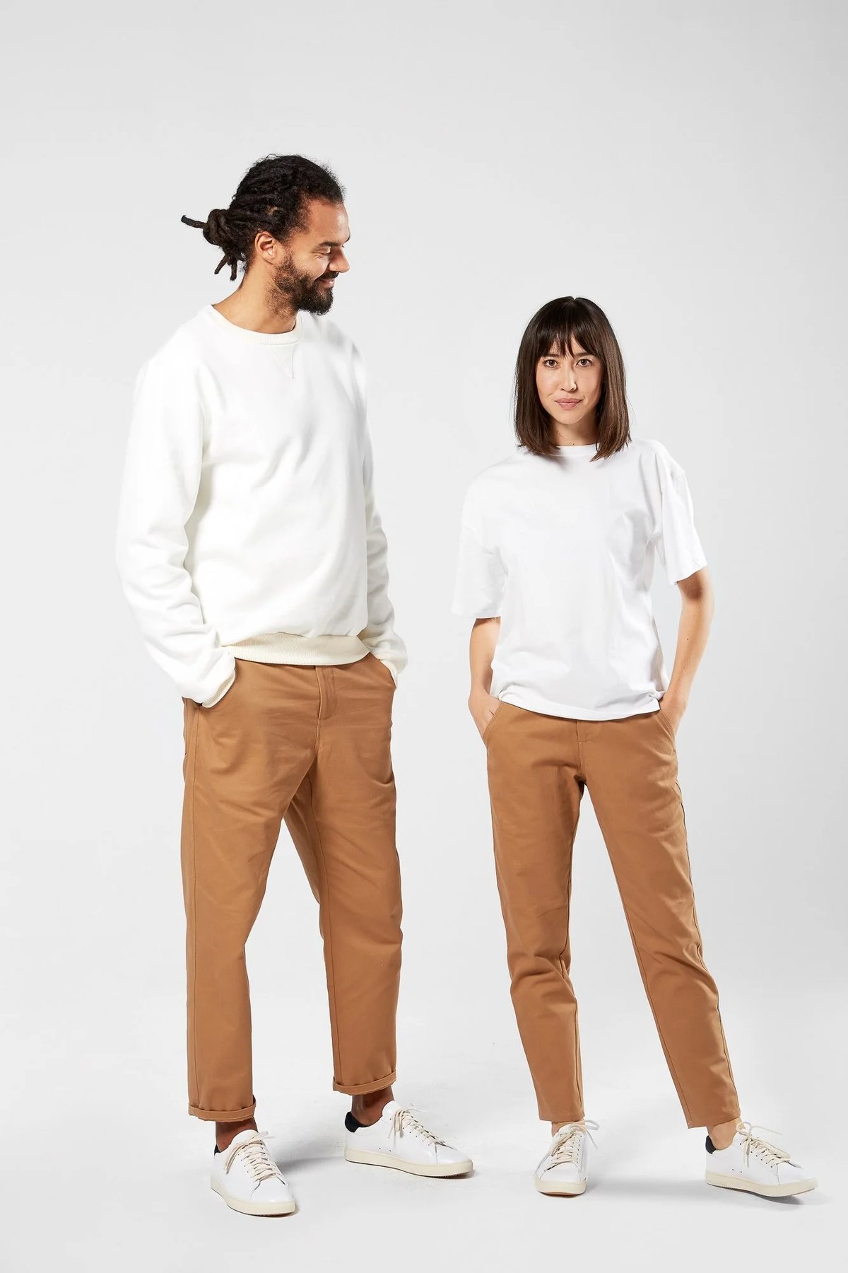british khaki hospitality slim chinos uniforms by finery  
