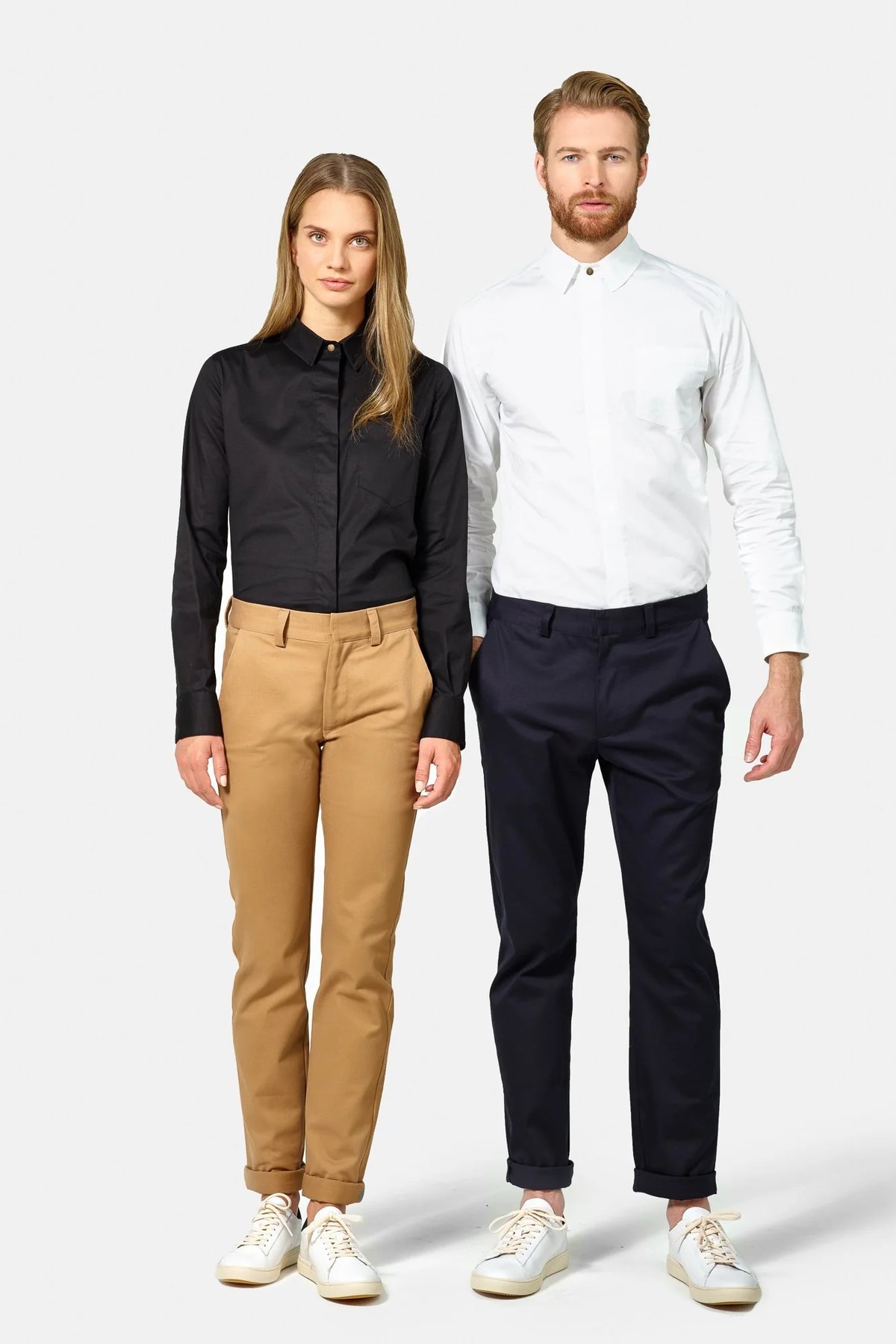 british khaki navy hospitality fitted chinos uniforms by finery  